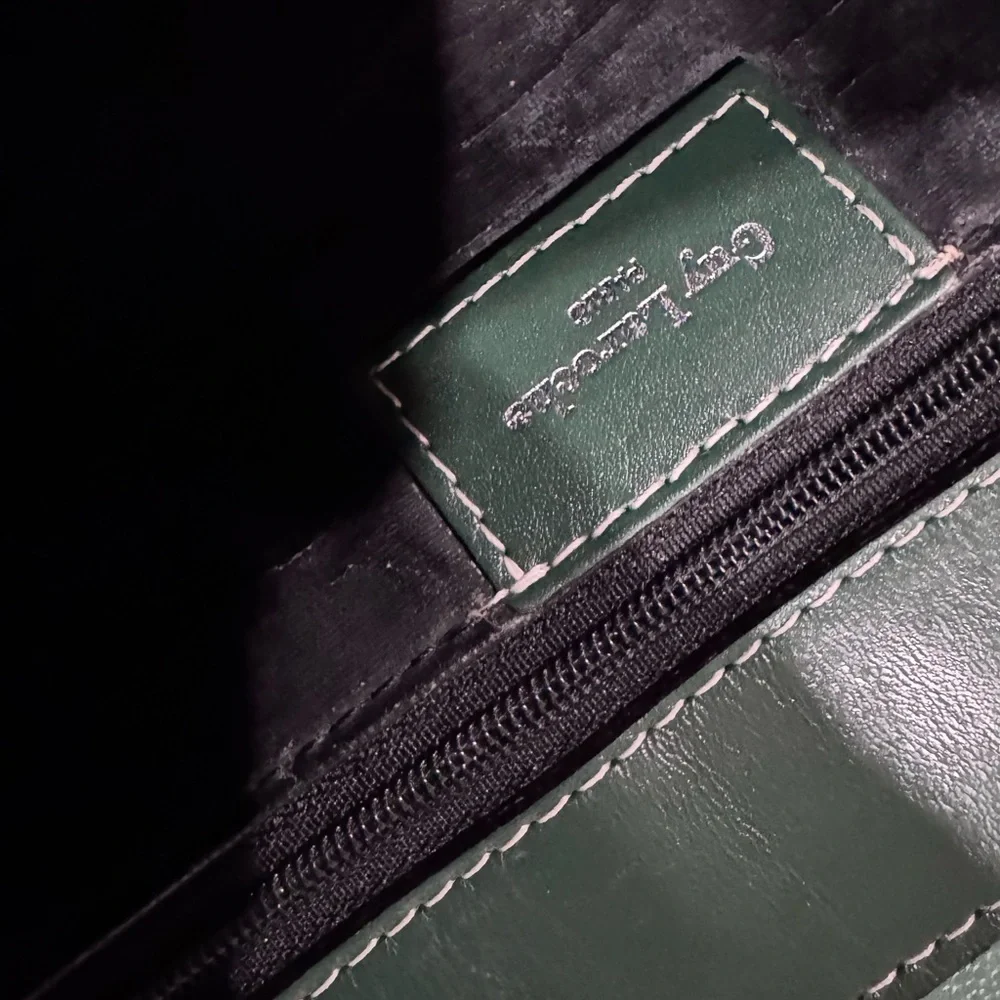Guy Laroche Dark Green Envelope Clutch